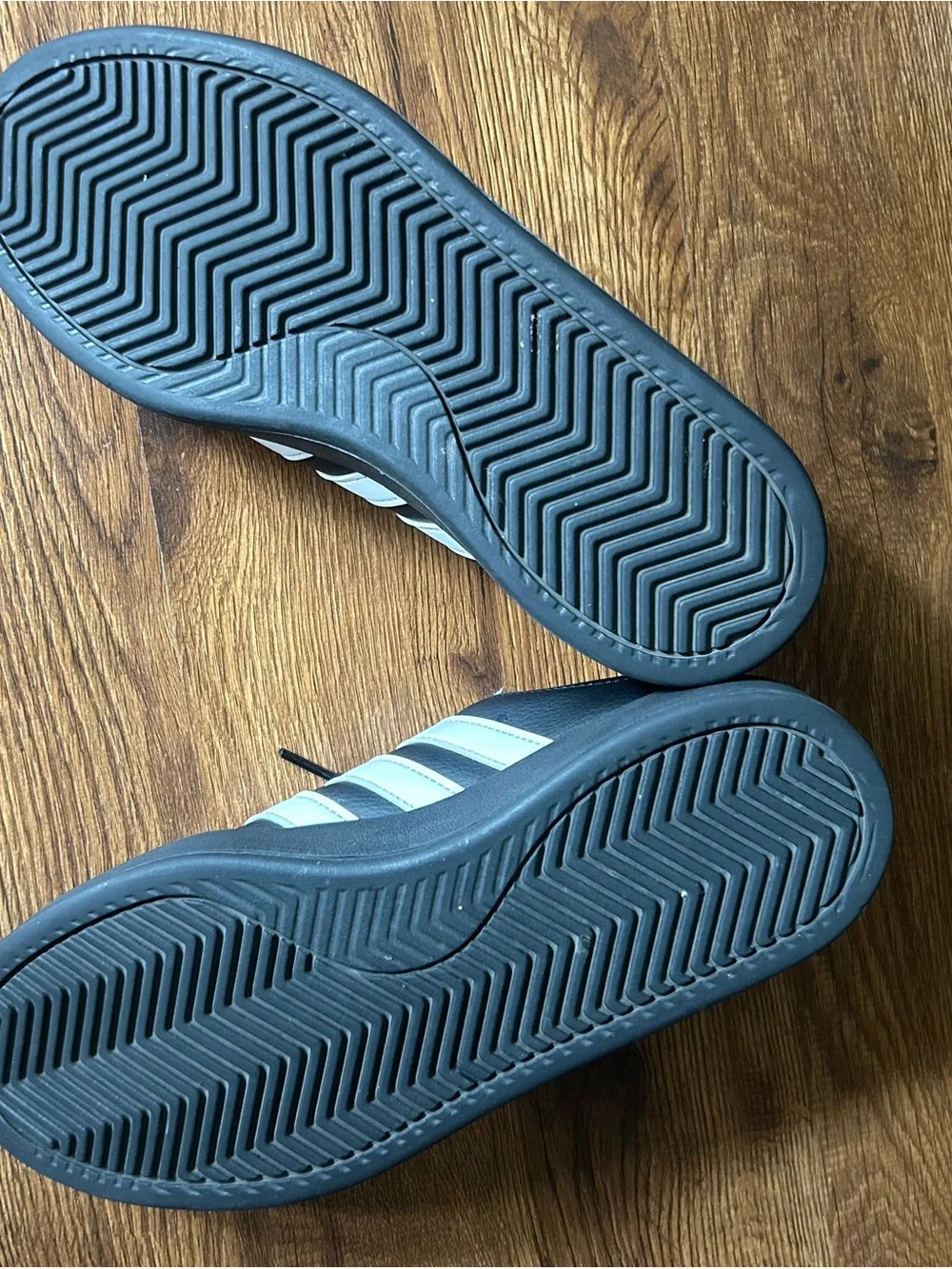 adidas Black Sneakers with White Stripes